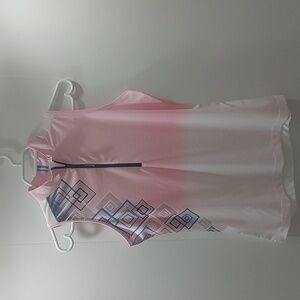 Brand New Women's Callaway Tanktop in Pink and White